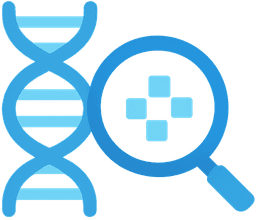 genetic data analyzed icon